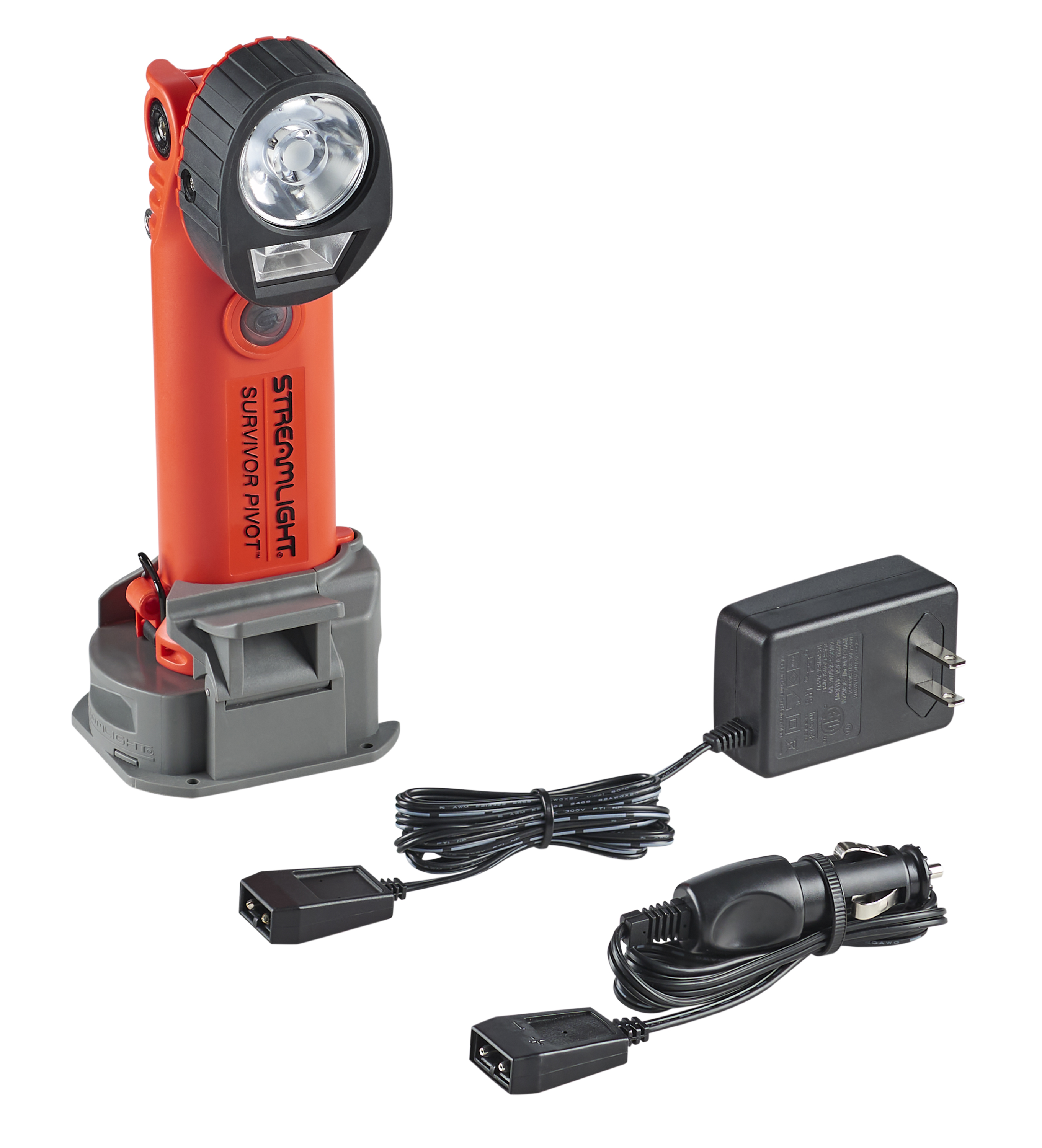 Lampe de poche Streamlight® Survivor Pivot® - 120V/100V AC/12V DC (support de piles alcalines non inclus)