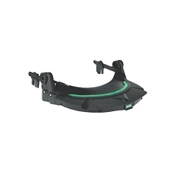 MSA V-Gard® 10115730 Slotted Standard Grade Faceshield Frame, For Use With MSA® Slotted Cap Style, Plastic, Black, ANSI/ISEA Z87.1-2010