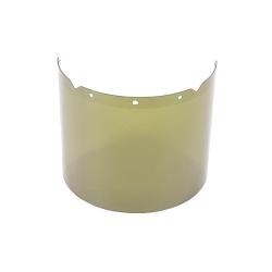 MSA 10115859 Faceshield Visor, Green, Polycarbonate, 10.945 in H x 6.535 in W x 0.098 in THK Visor, For Use With V-Gard® Frames
