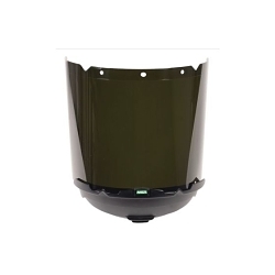 V-Gard® 10115862 Faceshield Visor, Green, Polycarbonate, 6.693 in H x 11.575 in W x 0.098 in THK Visor, For Use With V-Gard® Chin Protectors