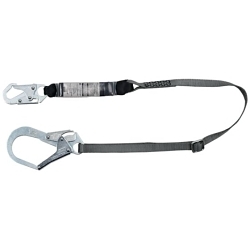 MSA 10190398 V-SERIES Lanyard, 230 lb Load, 72 in L, Polyester Line, 1 Legs, Rebar Hook Anchorage Connection, Snap Hook Harness Connection Hook