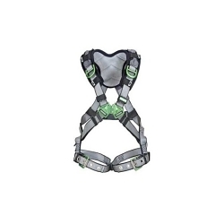 MSA 10194945 V-FIT™ Harness, Standard, 400 lb Load, Nylon Strap, Quick-Connect Leg Strap Buckle, Quick-Connect Chest Strap Buckle, Steel Hardware, Gray