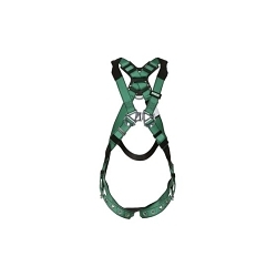 MSA 10197237 V-Form™ Harness, X-Small, 400 lb Load, Nylon Strap, Tongue Leg Strap Buckle, Quick-Connect Chest Strap Buckle, Steel Hardware, Green