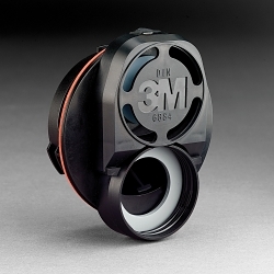 3M™ 051138-54149 powerflow™ adaptateur de port din, à utiliser avec 6000 respirateurs faciaux gamme, noir