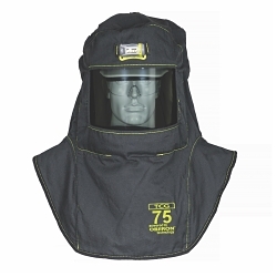 Oberon® TCG75-C+HVSL Ultralight arc électrique capuchon Avec Capuchon Rigide, Système de Ventilation et Lampe LED, Universel, Noir, Tissu Aramide