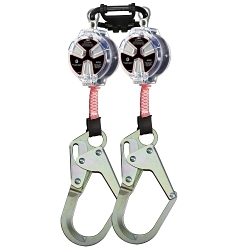 Dynamic™ fp1101dwa double jambe toile auto-rétractable corde de sécurité avec mousqueton, 310 lb charger, 6 pi je, ansi classe b/z359.14-14, csa z259.12-16/z259.2.2-17