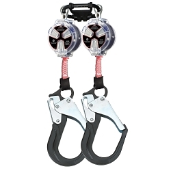 Dynamic™ fp1101dwc double jambe toile auto-rétractable corde de sécurité avec mousqueton, 310 lb charger, 6 pi je, ansi classe b/z359.14-14, csa z259.12-16/z259.2.2-17