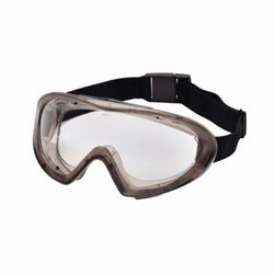 Pyramex® G504DT Direct Dual Lens Indirect Protective Goggles, Anti-Fog/Anti-Scratch Clear Polycarbonate Lens, Yes UV Protection, Elastic Strap, ANSI Z87.1-2003