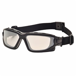 Pyramex® SB7080SDT Dual Pane Protective Goggles, Anti-Fog/Anti-Scratch Clear Acetate/Polycarbonate Lens, Yes UV Protection, Elastic Strap, CSA Certified, CE Certified, ANSI Specified