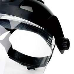 sellstrom® S32010 Faceshield Assembly, Clear Polycarbonate Glass 8 in H x 8 in W x 0.06 in THK Visor