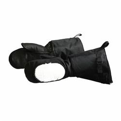 SnowForce™ SNOWD200L Winter General Purpose Gloves, Mitt, Universal, Grain Cowhide Leather/Nylon Palm, Grain Cowhide Leather/Nylon, Black, Elastic/Gauntlet Cuff, Removable Fleece/Thinsulate™ Foam Lining
