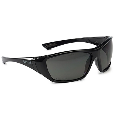 Bollé Hustler Polarized Safety Glasses - Black, EN166 - EN172-CSA certified