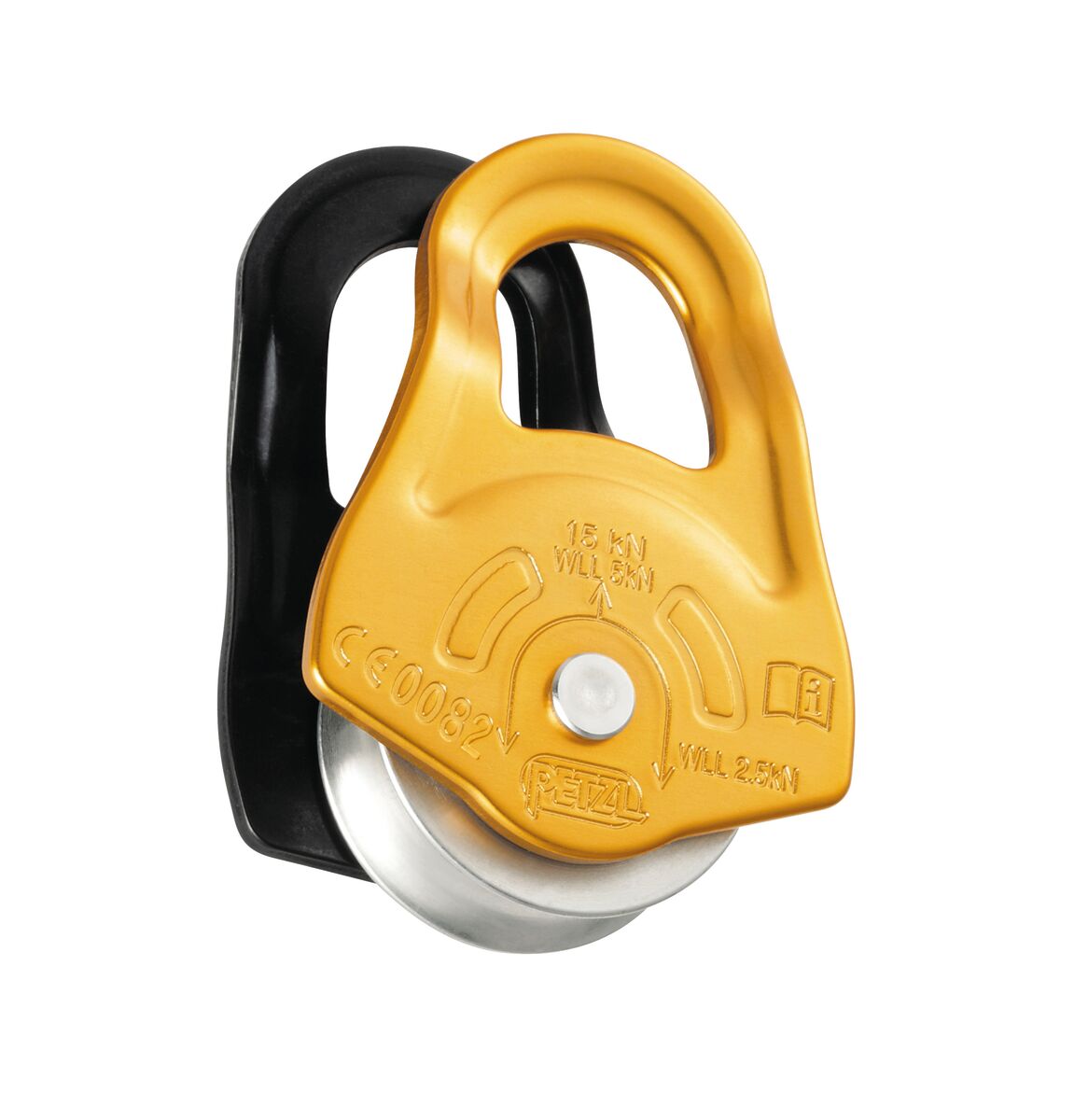 Petzl® PARTNER Compact Pulley with Swinging Side Plates