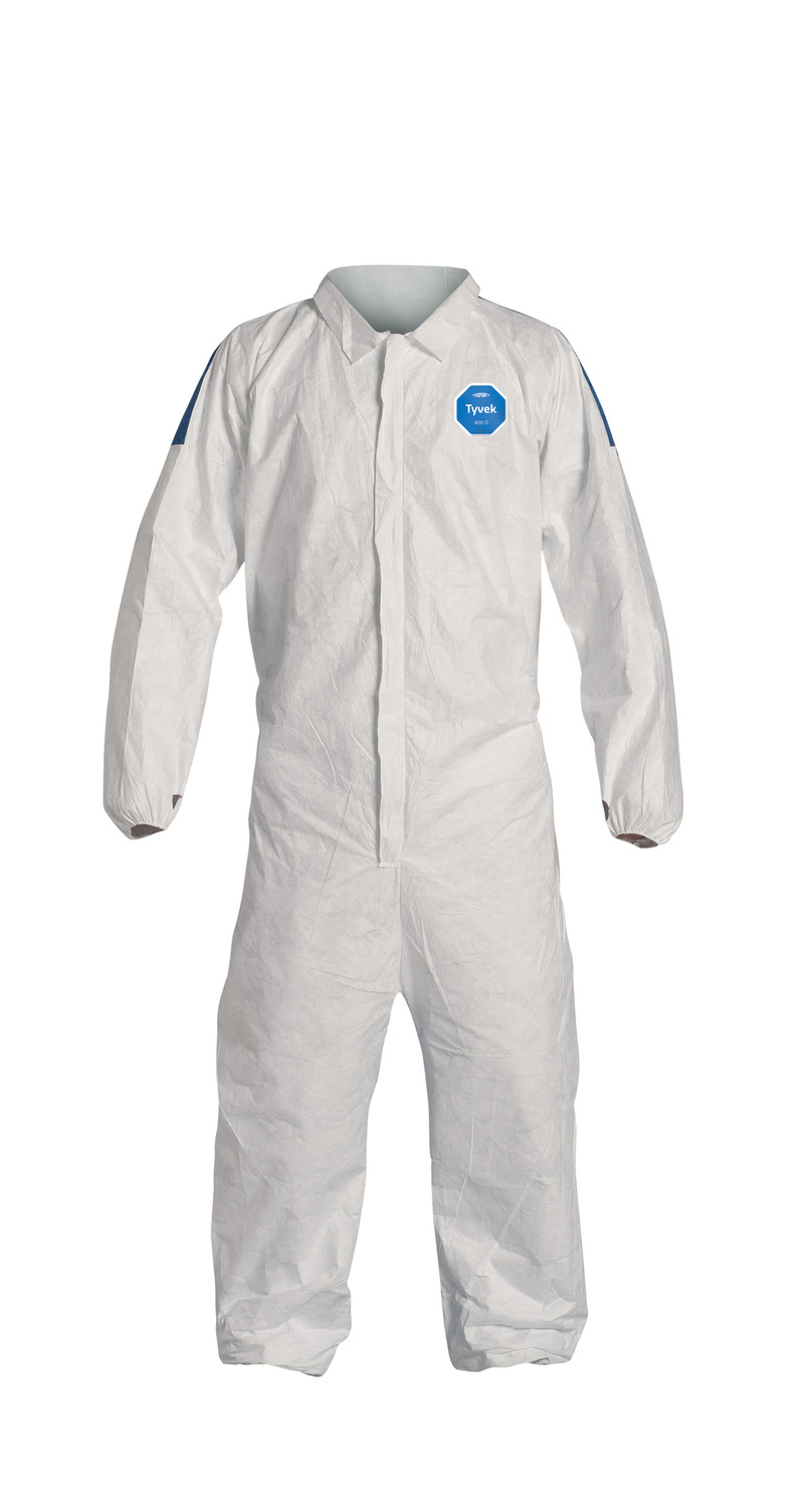 Coverall, Tyvek, 400D Heat Stress, with Collar, Size 4XL