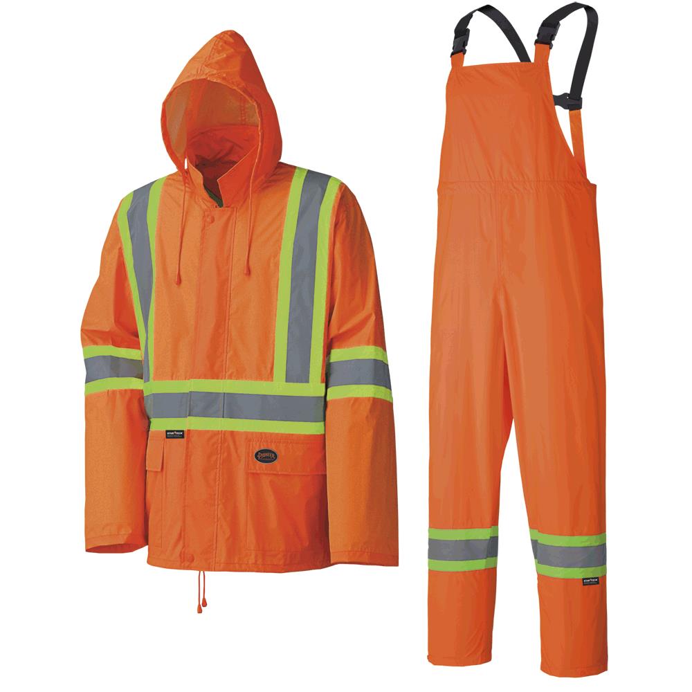 SureWerx® PIONEER® Waterproof Lightweight Safety Rain Suit - Orange