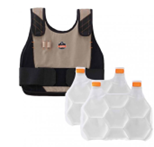 Chill-Its Premium FR Gilet réfrigérant à changement de phase avec poches de glace rechargeables